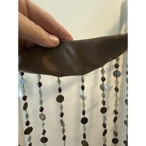 2 - Pocket Acrylic Beaded Curtain Panels Boho Gypsy Hippie 40" x 80" Window